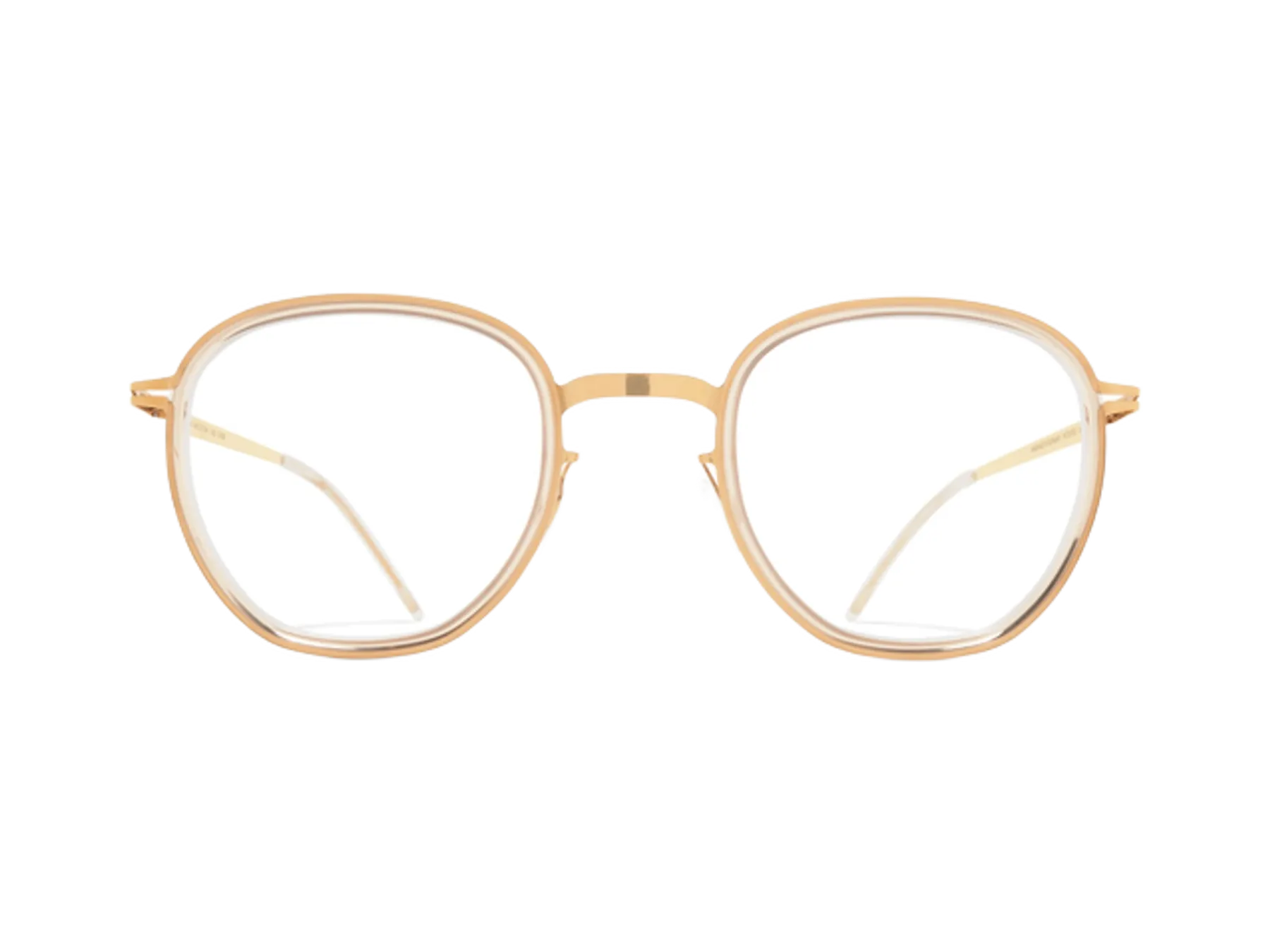 Mykita Kiva naočare, boja Glossy Gold/Desert Haze, pogled spreda