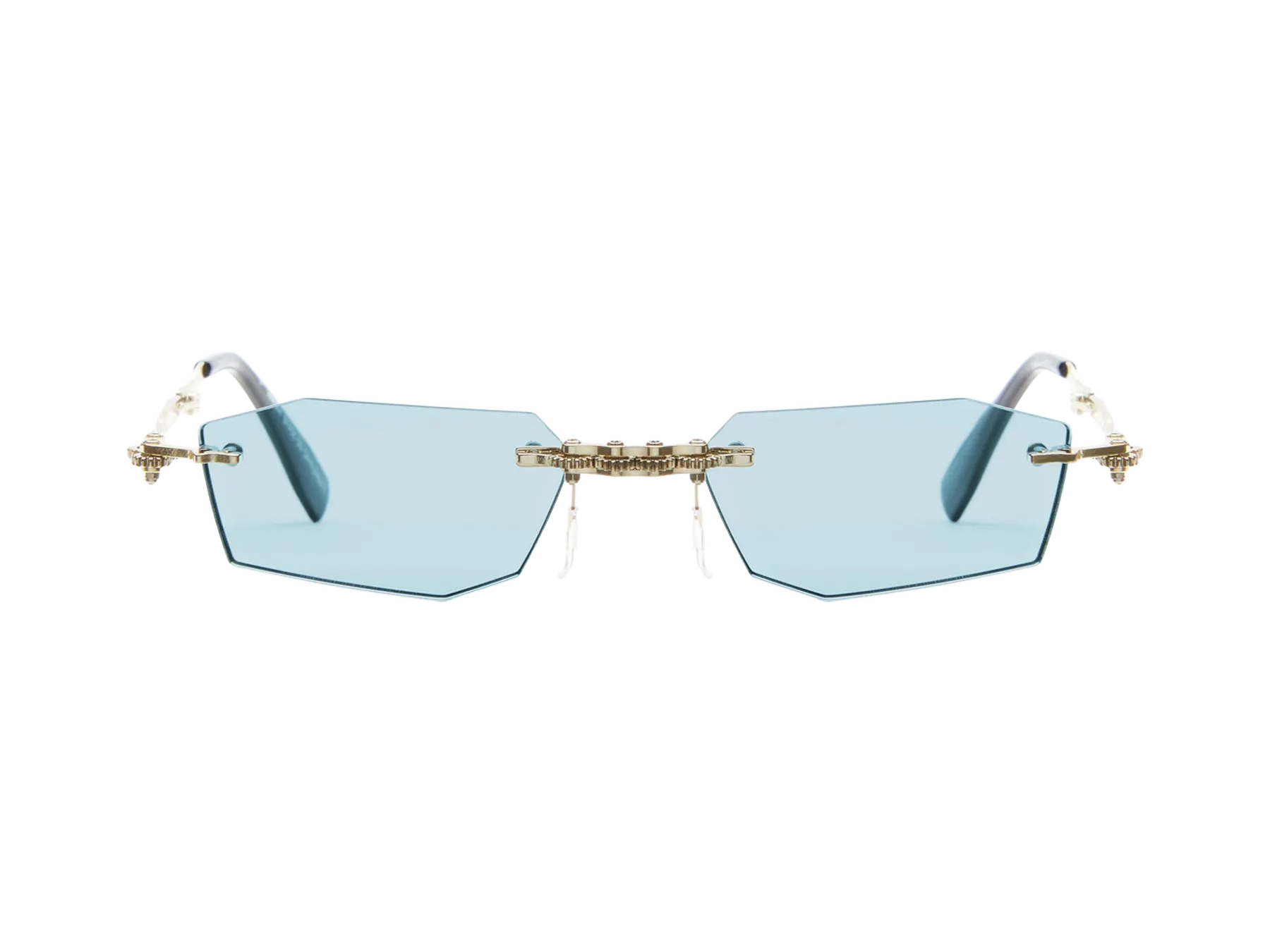 Kuboraum H40 sunčane naočare, boja Gold, metal, Light Blue staklo, prednja strana