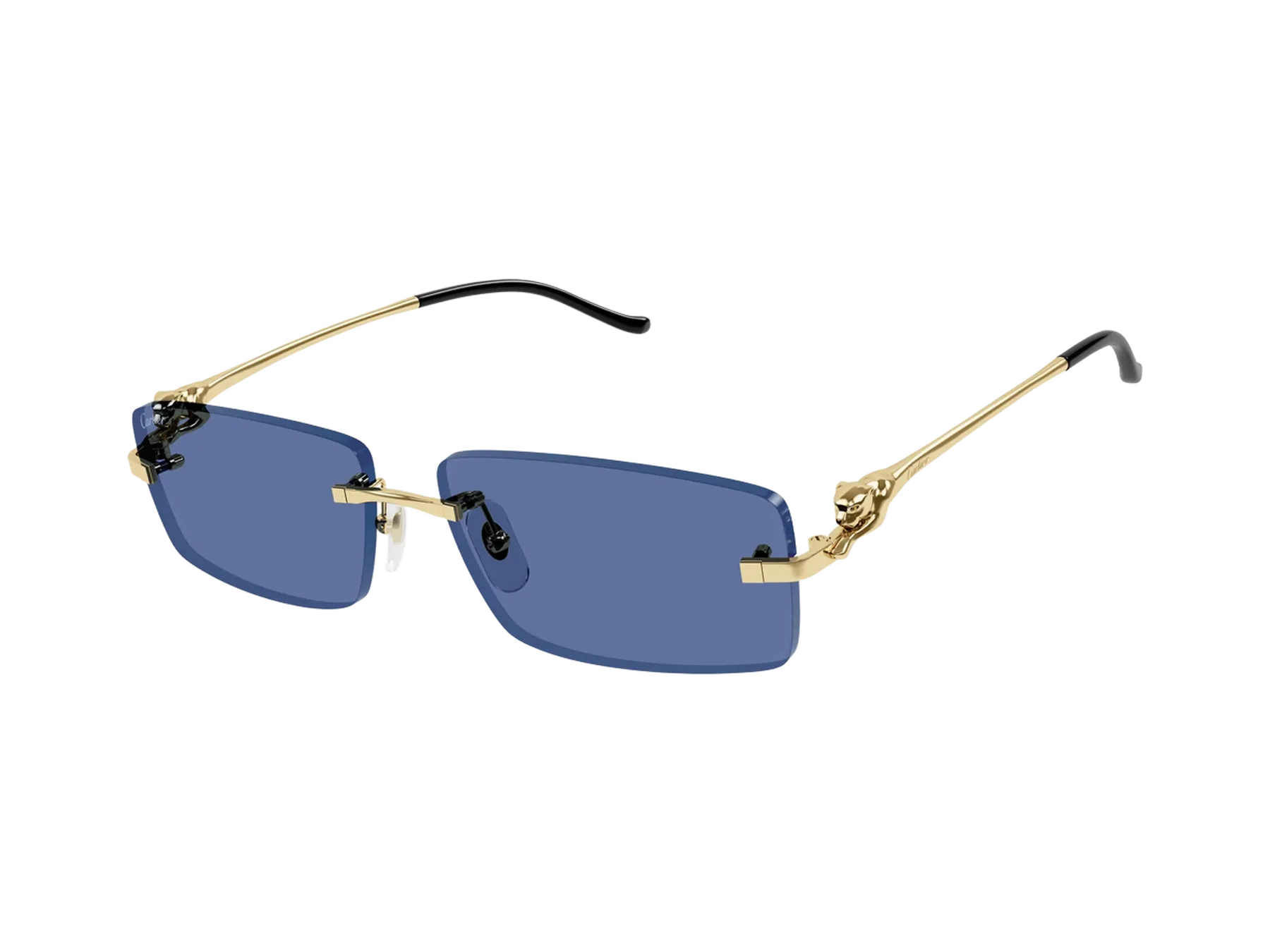 Cartier Panthère de Cartier CT0430S sunčane naočare, boja Gold/Blue, pogled iz ugla