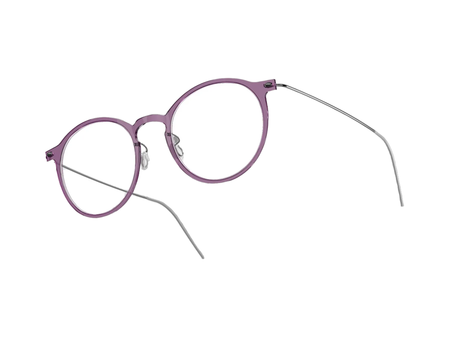 Lindberg N.O.W. 6541 dioptrijske naočare, boja light plum transparent, pogled iz ugla