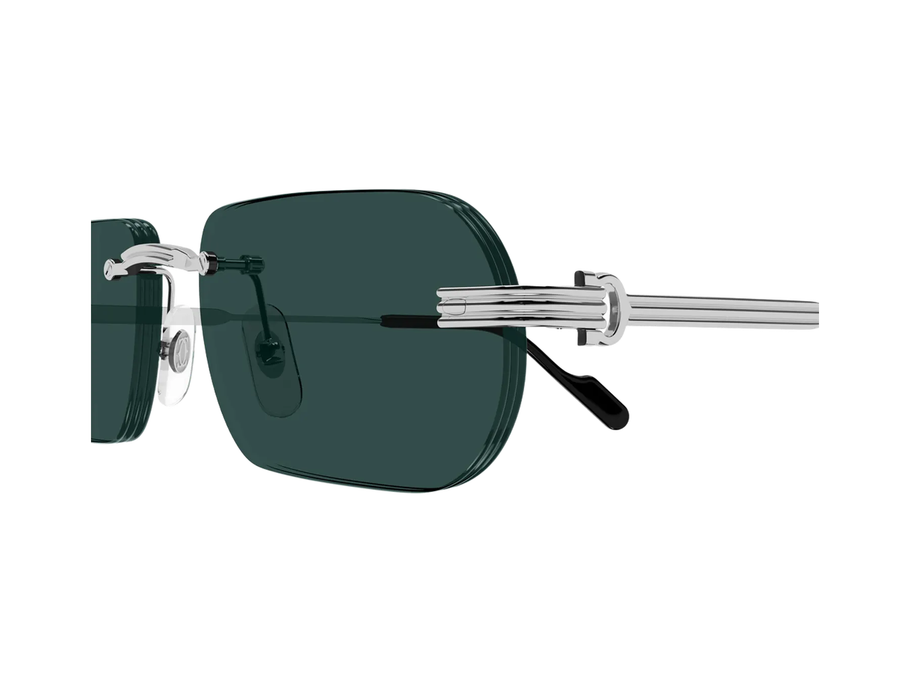Cartier Première de Cartier CT0577S sunčane naočare, boja Platinum/Green, detalj