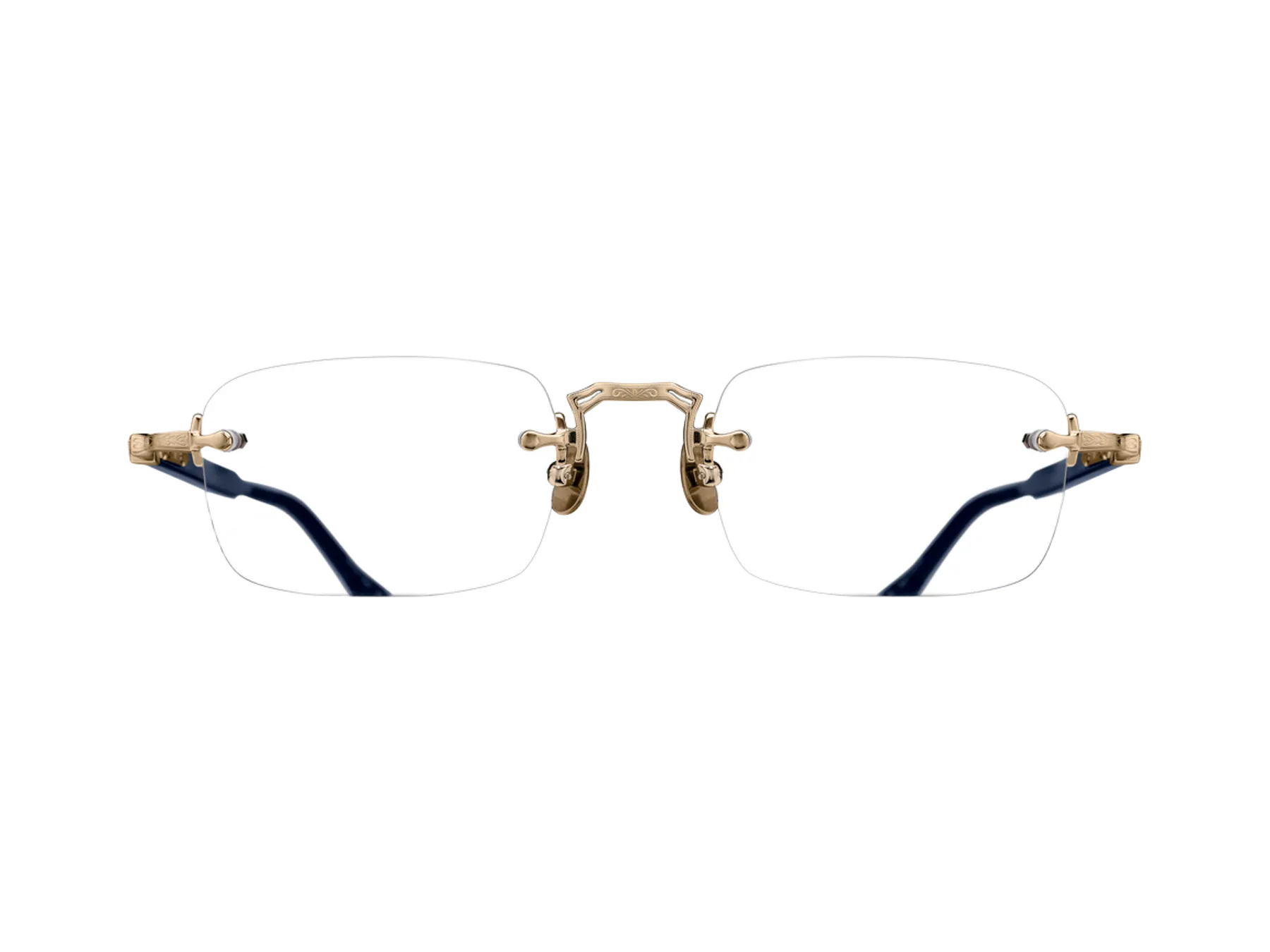 Matsuda M5009 naočare, boja Brushed Gold Navy, prednji kadar