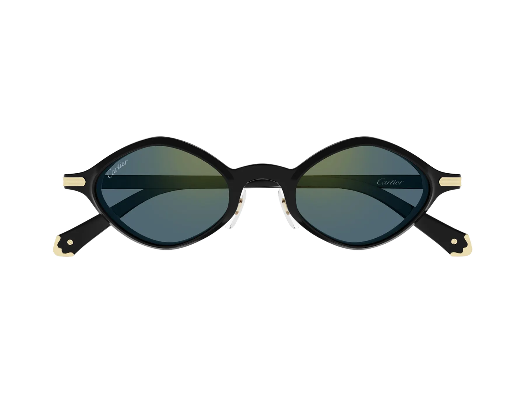 Cartier Première de Cartier CT0540S sunčane naočare, boja Black/Petrol, pogled spreda