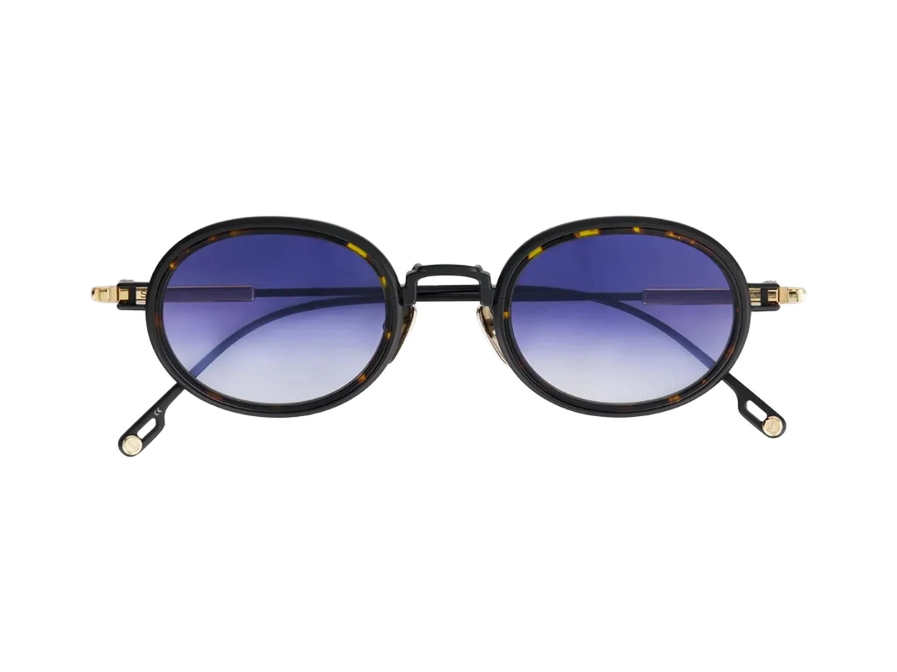 Sato Acamar-T sunčane naočare, boja Black Mat & Lunar Gold, pogled spreda