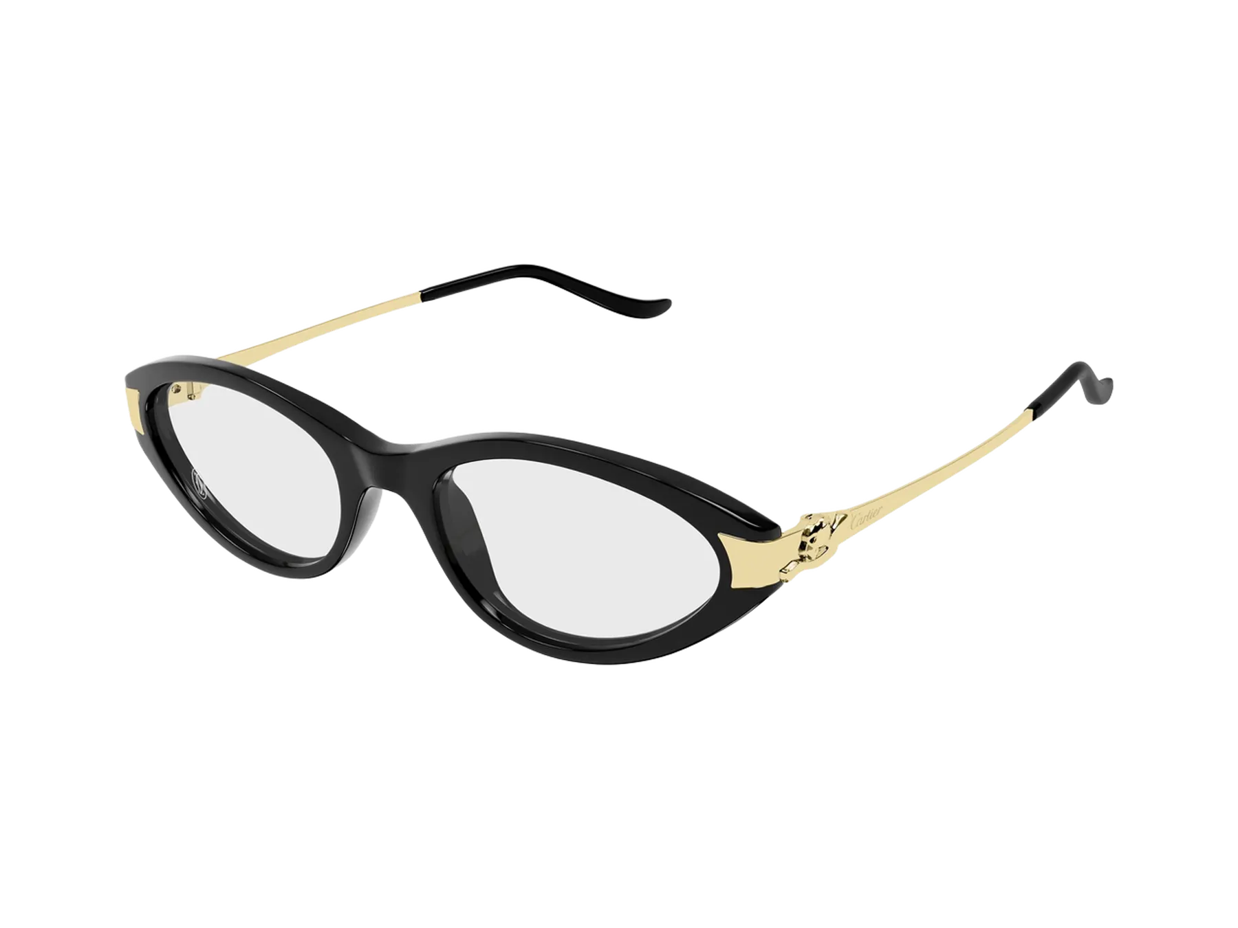 Cartier Panthère de Cartier CT0633O dioptrijske naočare, boja Black/Gold, pogled iz ugla
