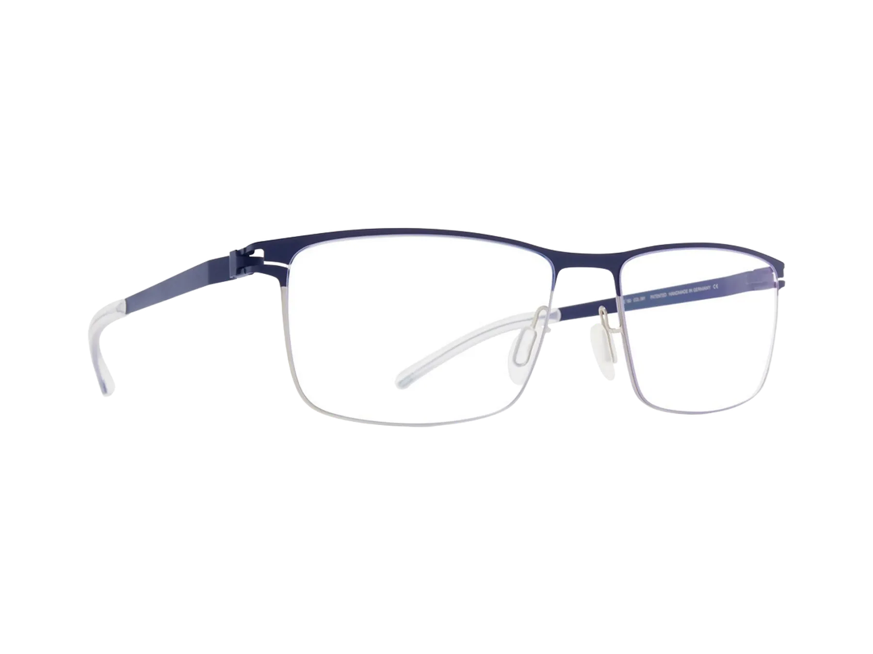 Mykita Xander dioptrijske naočare, boja Silver/Navy, pogled iz ugla
