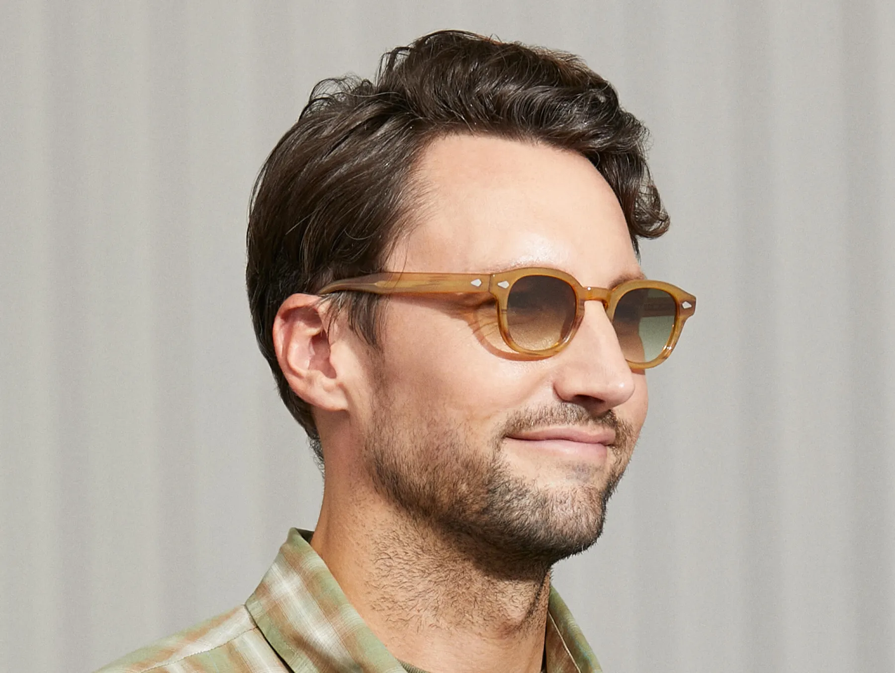 Moscot Lemtosh Sun sunčane naočare, boja Blonde, staklo G-15 Fade, na licu