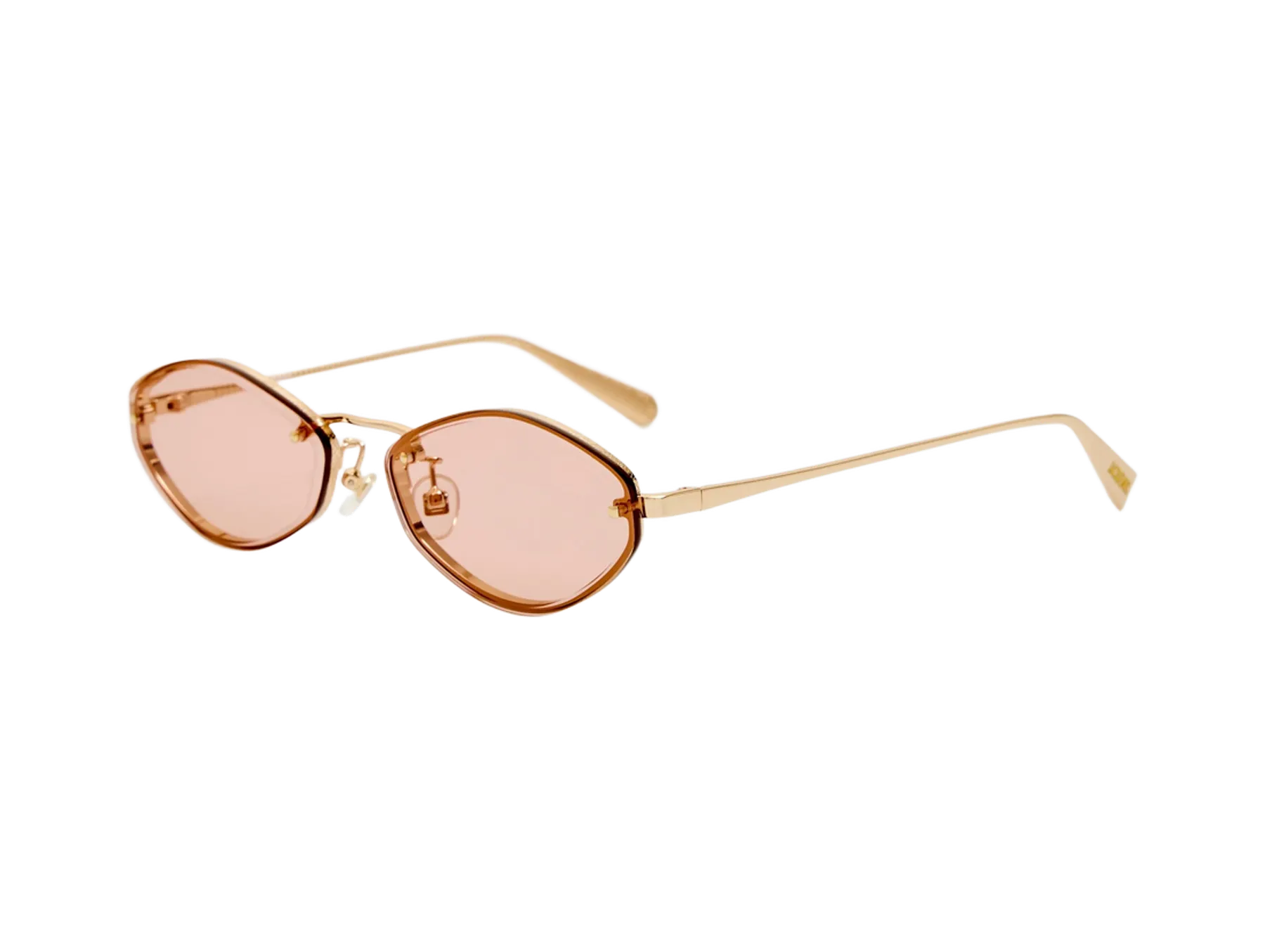 Jacquemus Bellini sunglasses, colour Gold, angled view