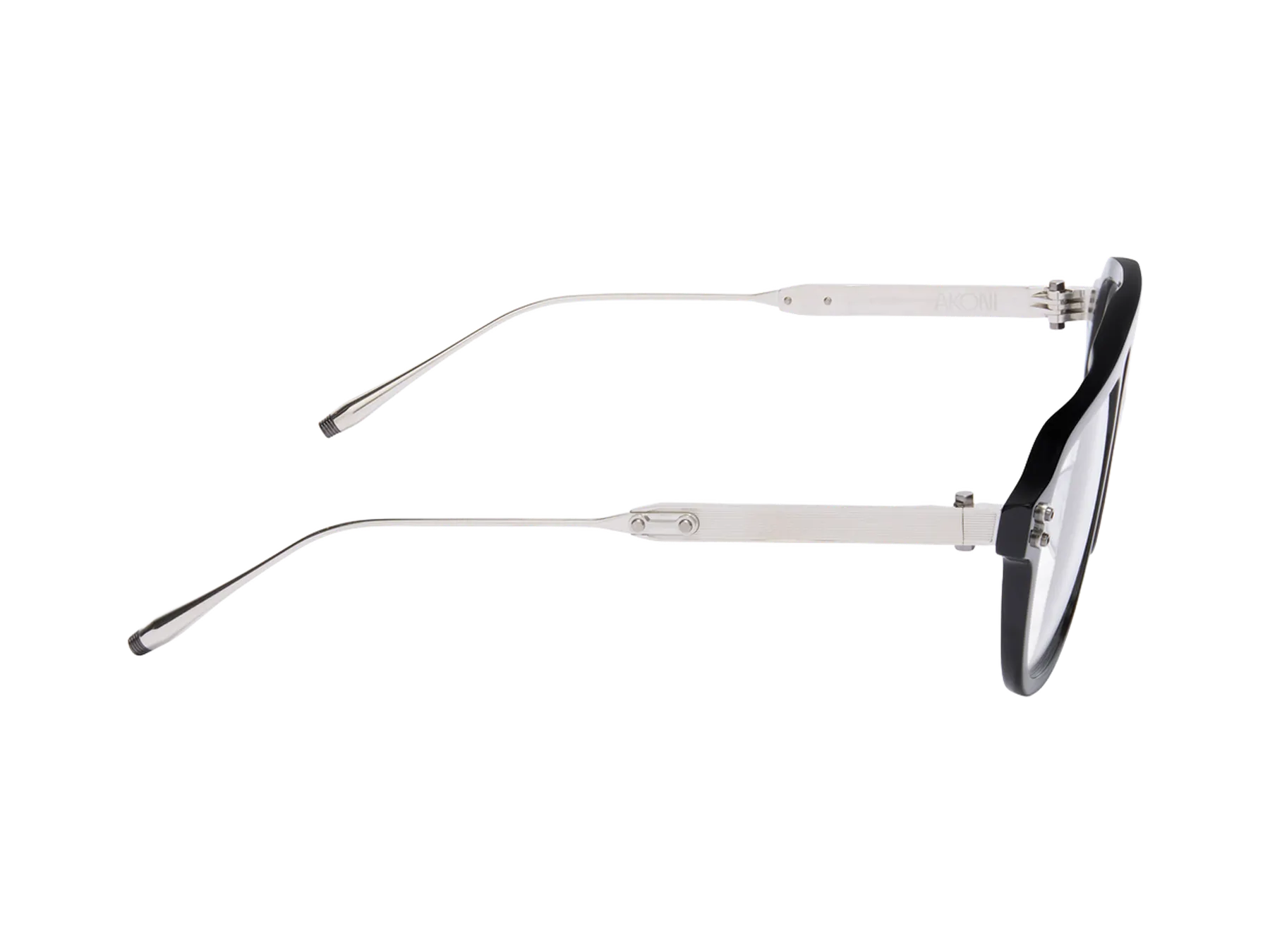 Akoni Argo dioptrijske naočare, boja Black/Shiny Palladium, bočno