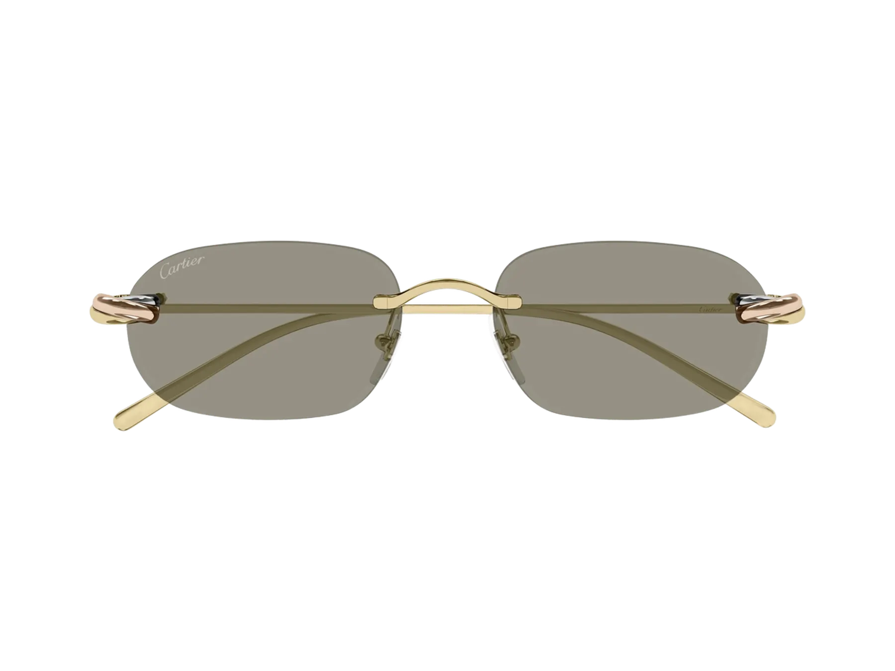 Cartier Trinity CT0686S sunčane naočare, boja Gold/Brown, pogled spreda