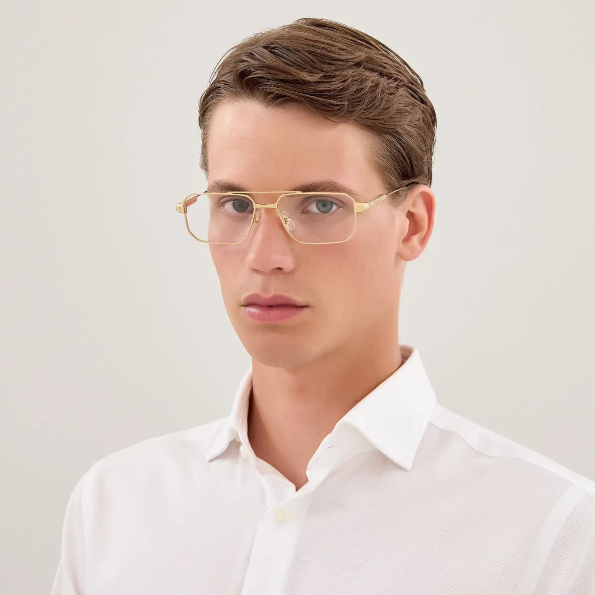 Cartier Santos de Cartier CT0654O dioptrijske naočare, boja Gold, na licu