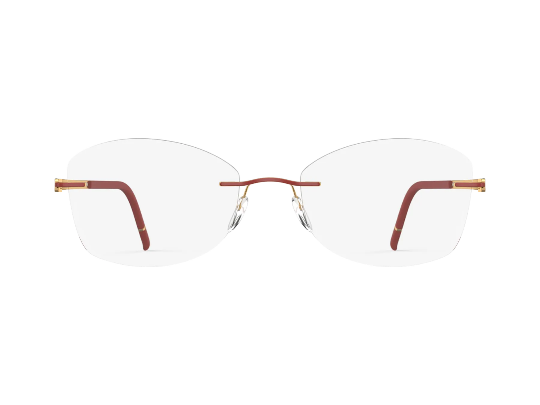 Silhouette Momentum 5529 HD dioptrijske naočare, boja Gold / Siena Red, pogled spreda